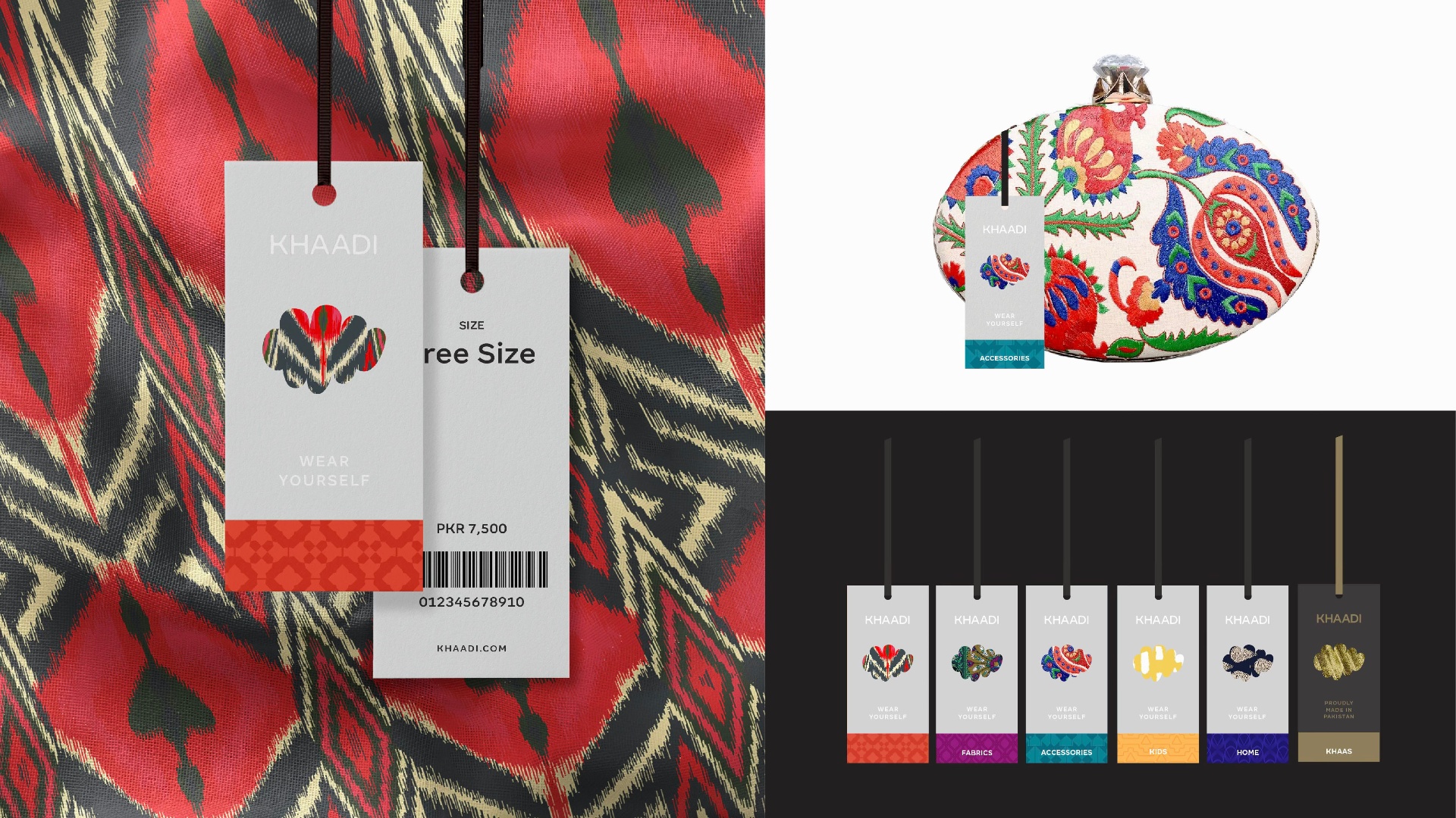 Khaadi tags and packaging system